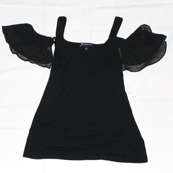 INC International Concepts Medium Womens Black sleeveless lace drop shoulders - Picture 1 of 5